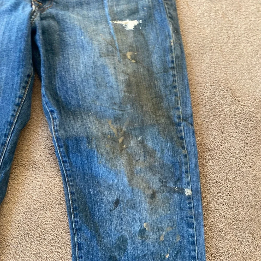 Lucky Brand 361 Vintage Straight Jeans Men‎ 36x34 Grunge Paint Splatter Y2K Dirt